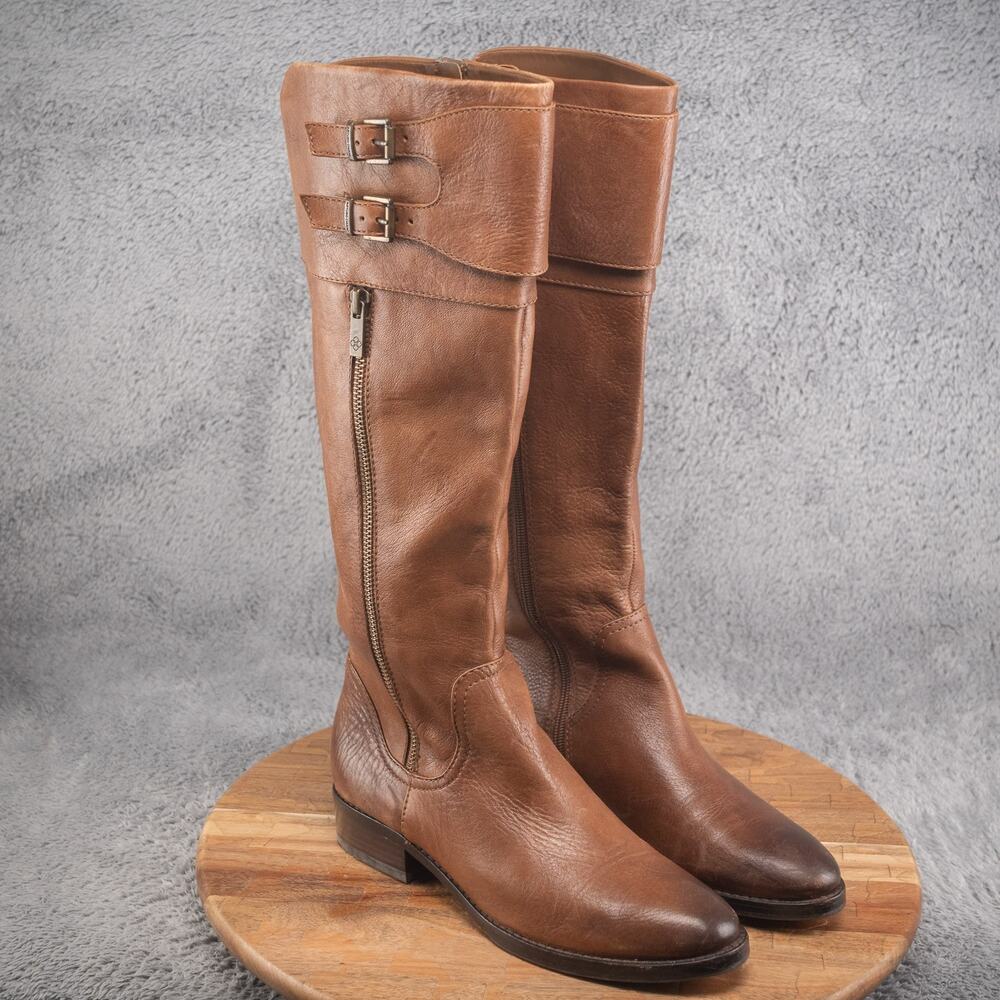 EUC Arturo Chiang‎ Earlene Tall Brown Riding Boots Sz 7 M